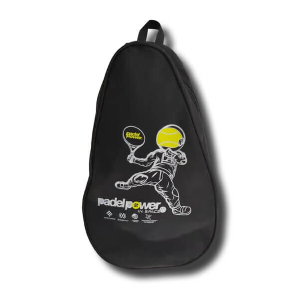 Backpack, Padel Power, black, front, logo, white yellow